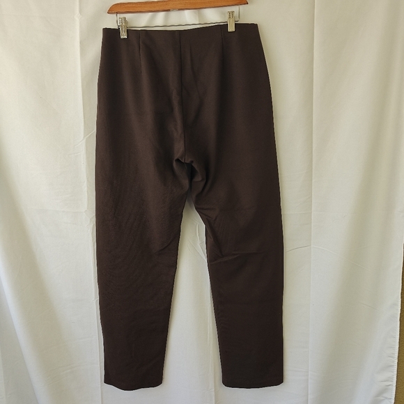 Eileen Fisher Brown Straight Leg pull On Trousers Size Medium Women's - Picture 5 of 7